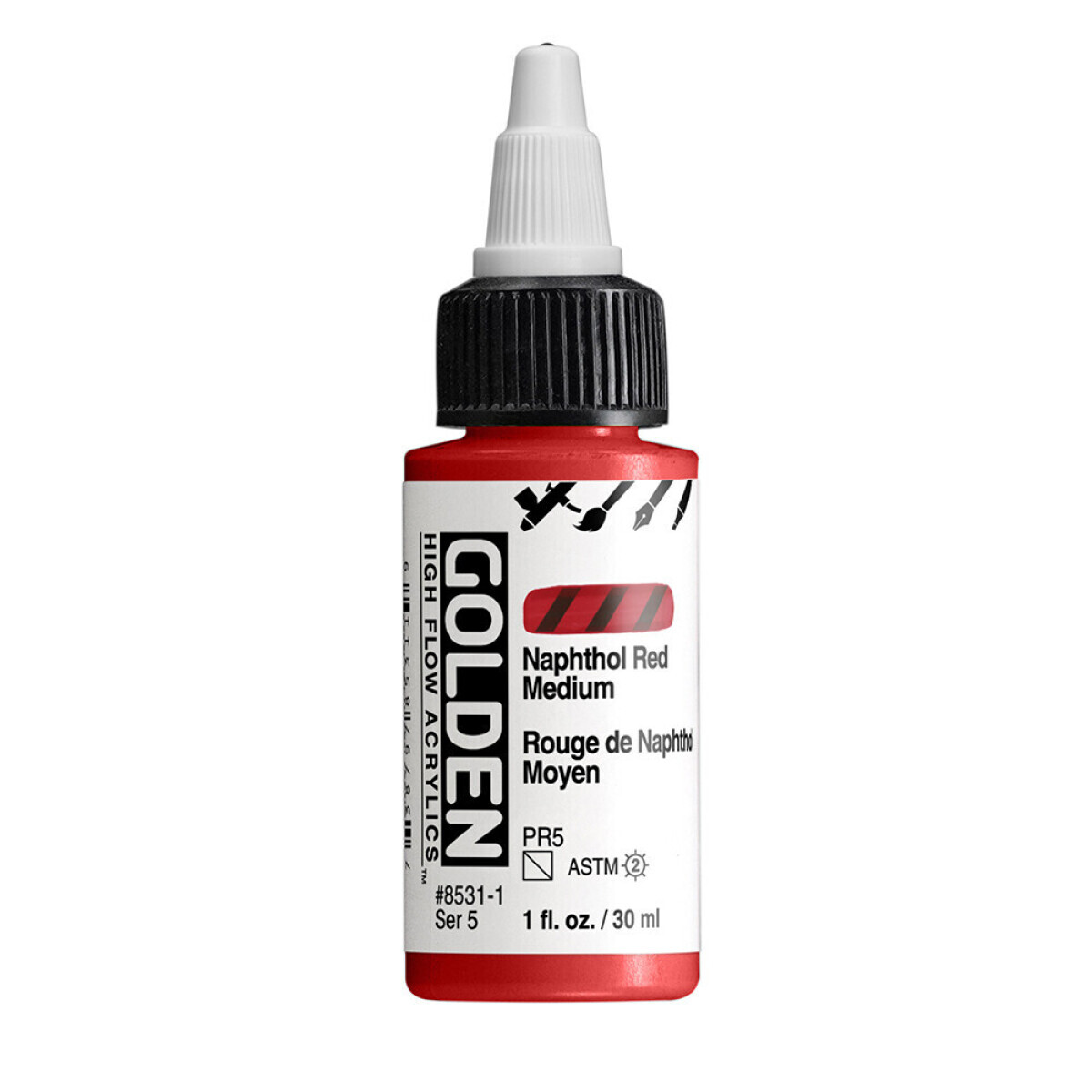 Akrylová barva Golden High Flow 30 ml - Naphthol Red Medium 8531