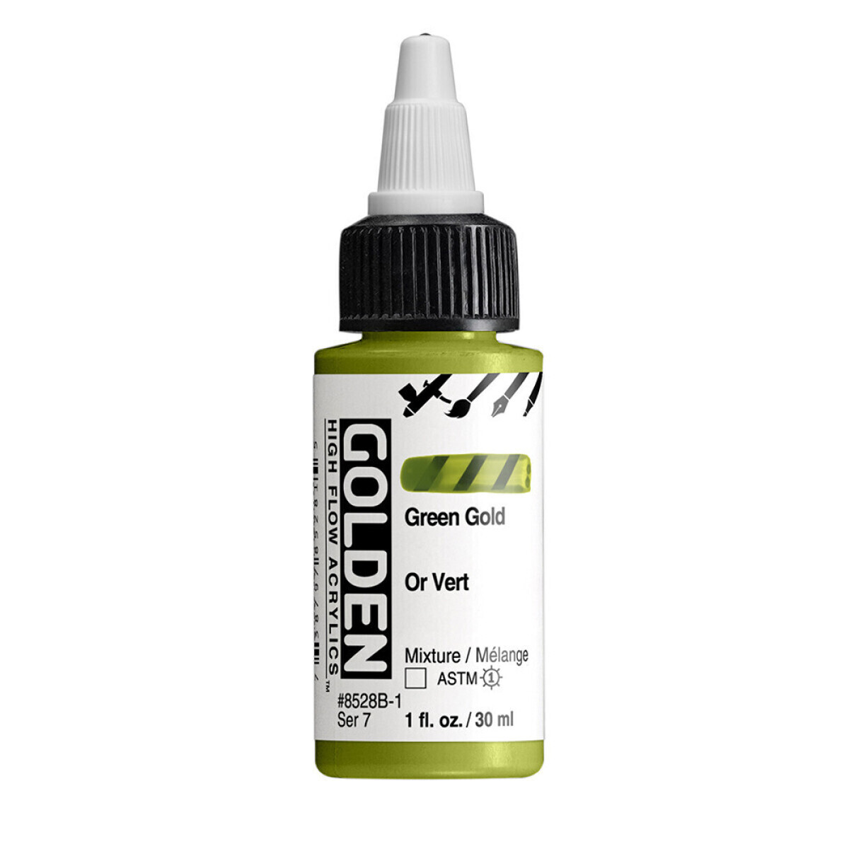 Akrylová barva Golden High Flow 30 ml - Green Gold 8528