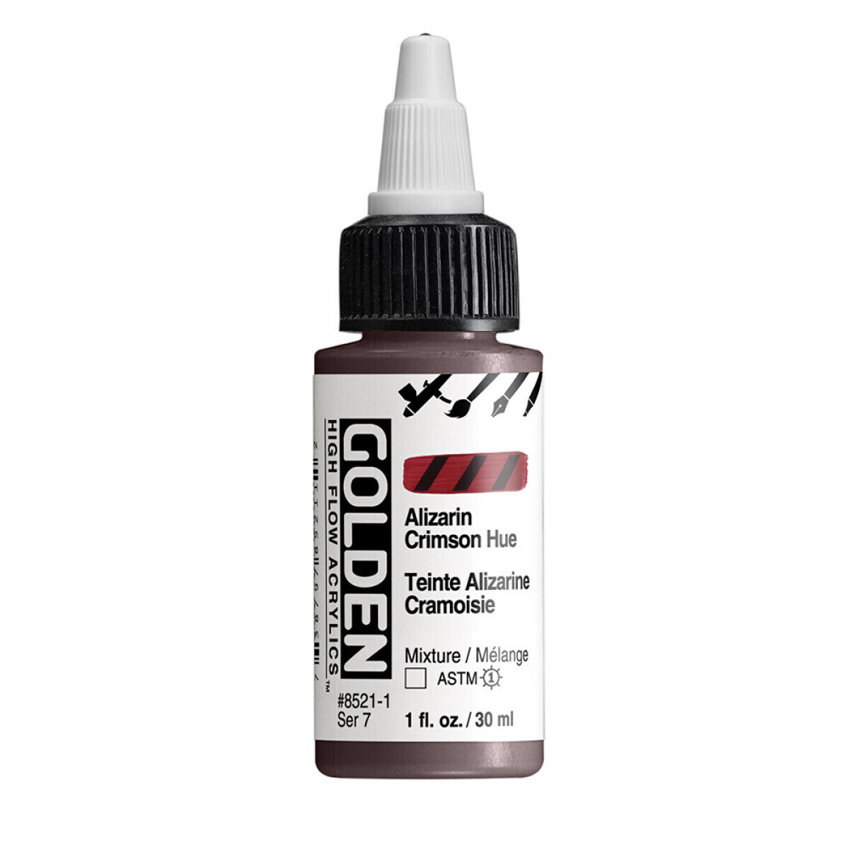 Akrylová barva Golden High Flow 30 ml - Alizarin Crimson Hue 8521