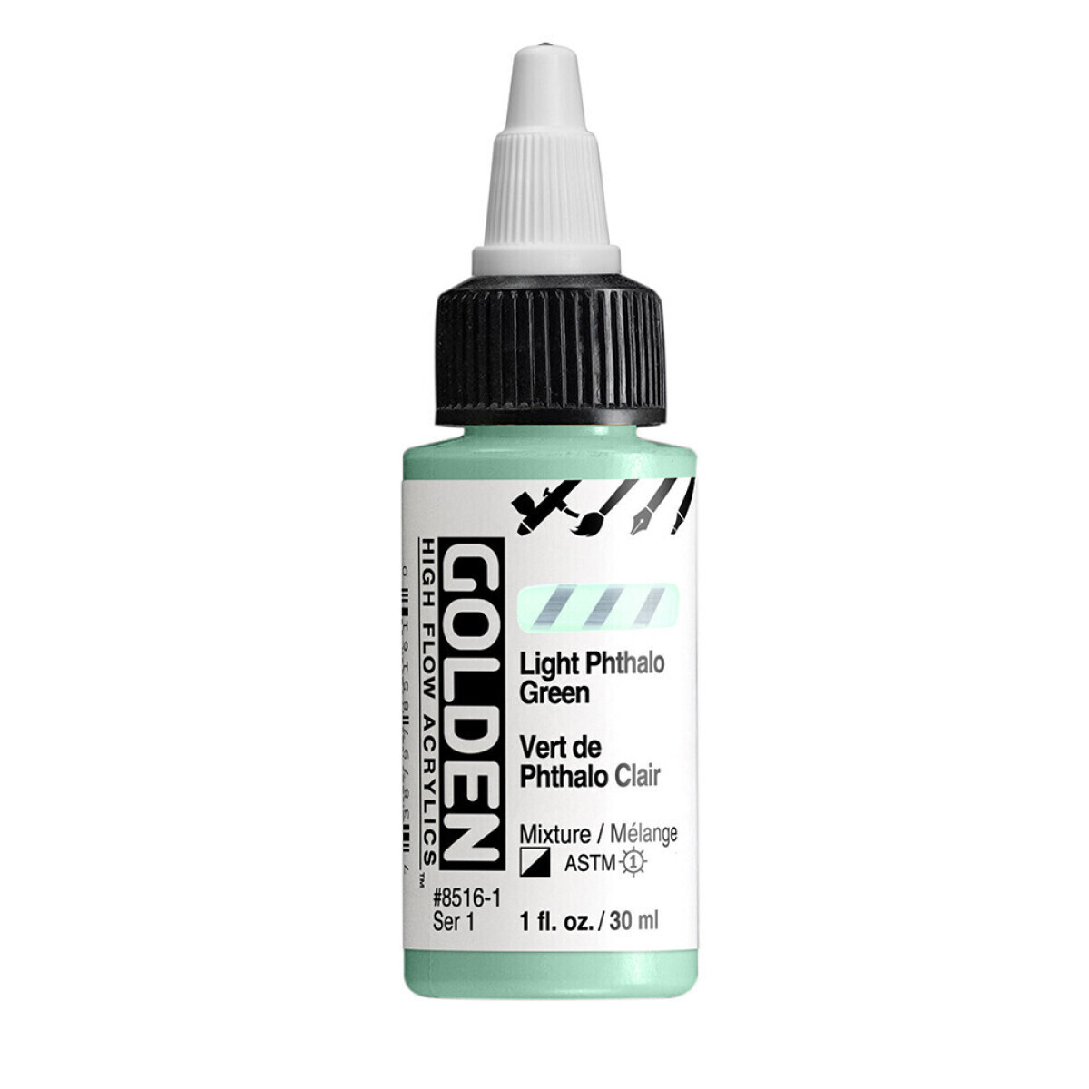 Akrylová barva Golden High Flow 30 ml - Light Phthalo Green 8516