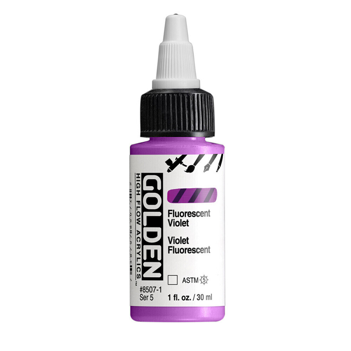 Akrylová barva Golden High Flow 30 ml - Fluorescent Violet 8507