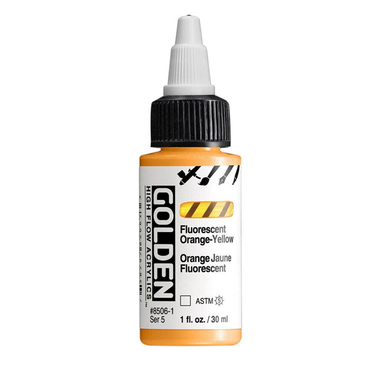 Akrylová barva Golden High Flow 30 ml - Fluorescent Orange Yellow 8506