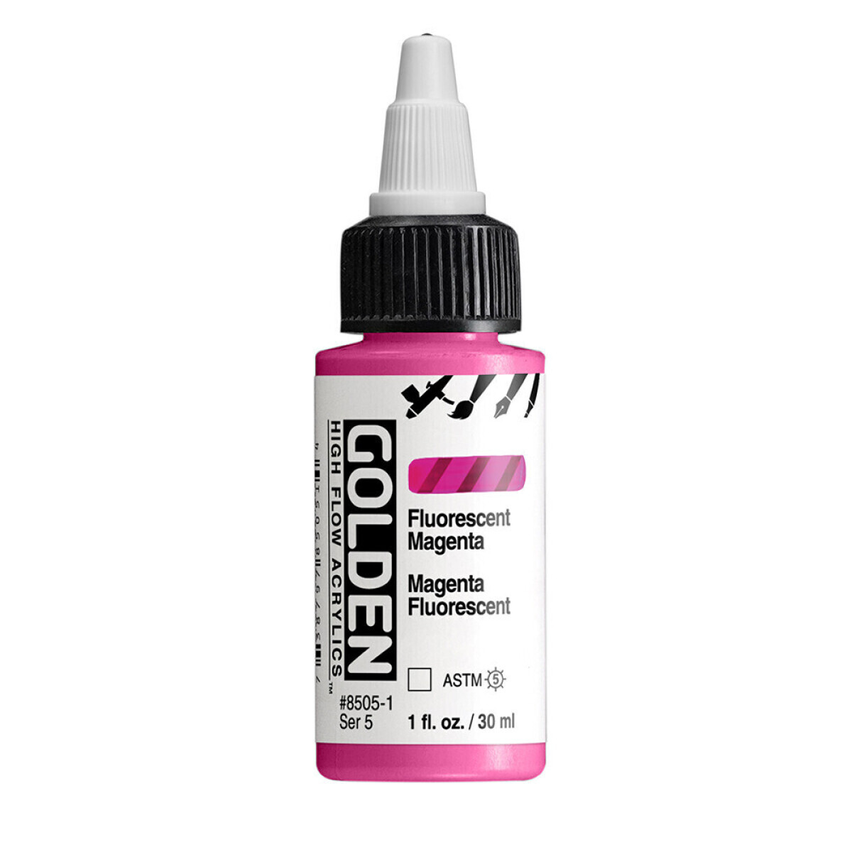 Akrylová barva Golden High Flow 30 ml - Fluorescent Magenta 8505