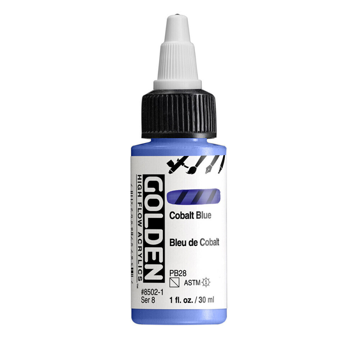 Akrylová barva Golden High Flow 30 ml - Cobalt Blue 8502