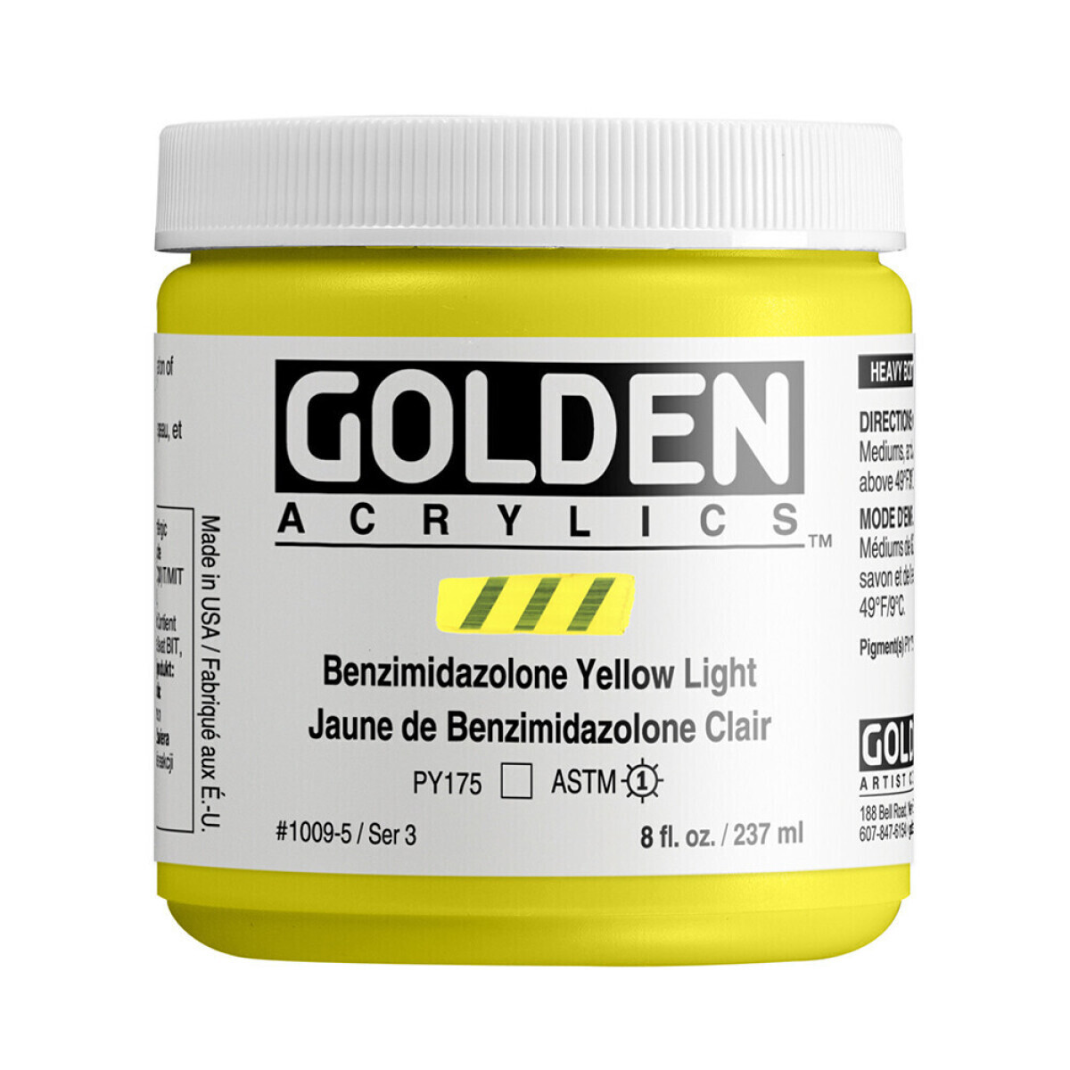 Akrylová barva Golden Heavy Body 237 ml - Benzimidazolone Yellow Light 1009