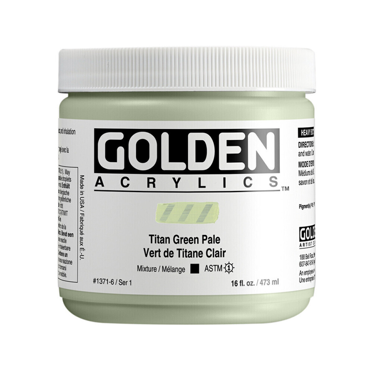 Akrylová barva Golden Heavy Body 237 ml - Titan Green Pale 1371