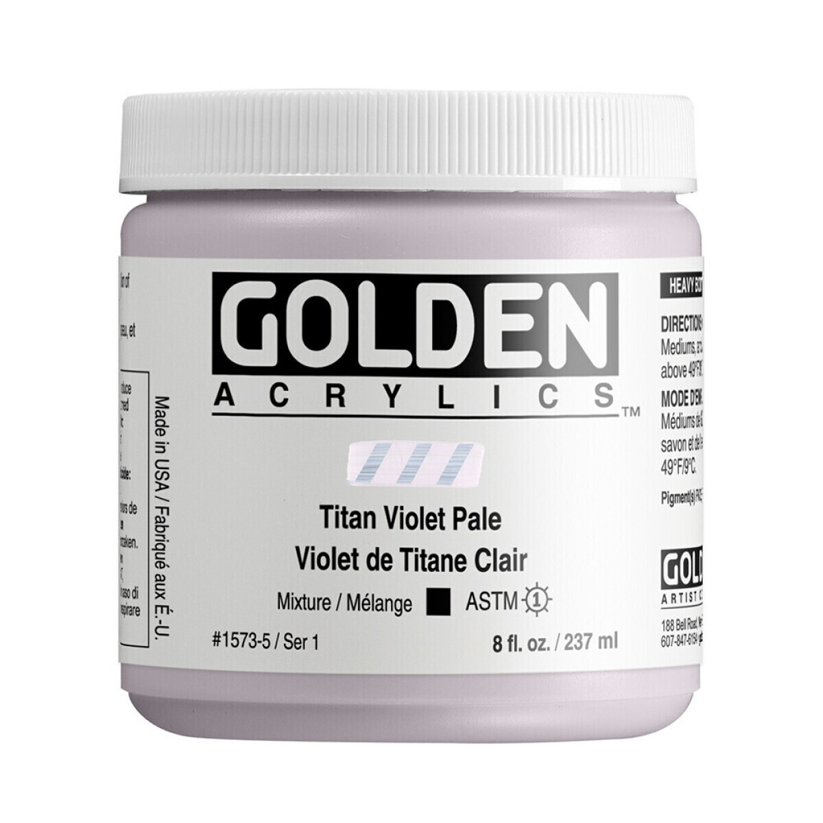 Akrylová barva Golden Heavy Body 237 ml - 1573 Titan Violet Pale