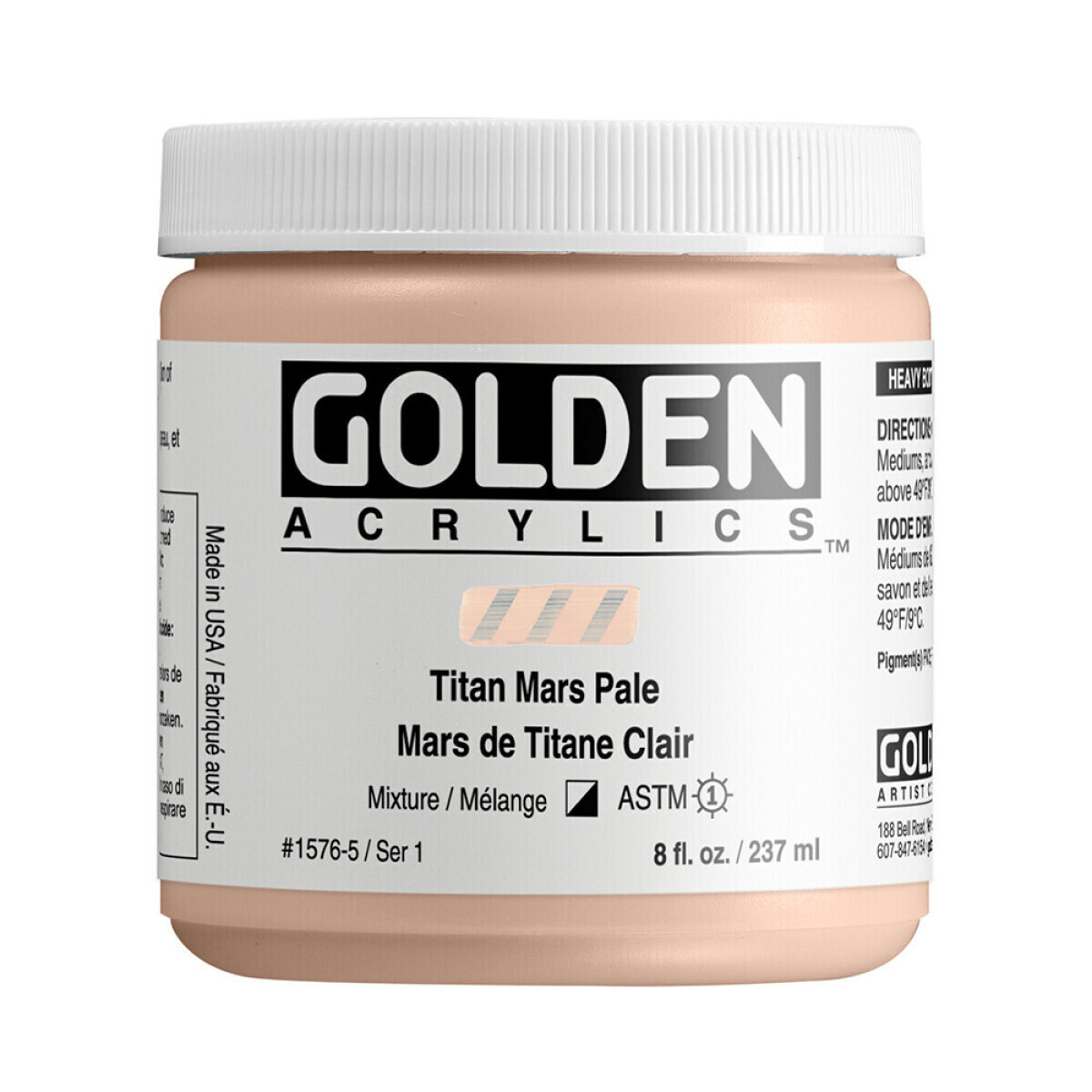 Akrylová barva Golden Heavy Body 237 ml - 1576 Titan Mars Pale