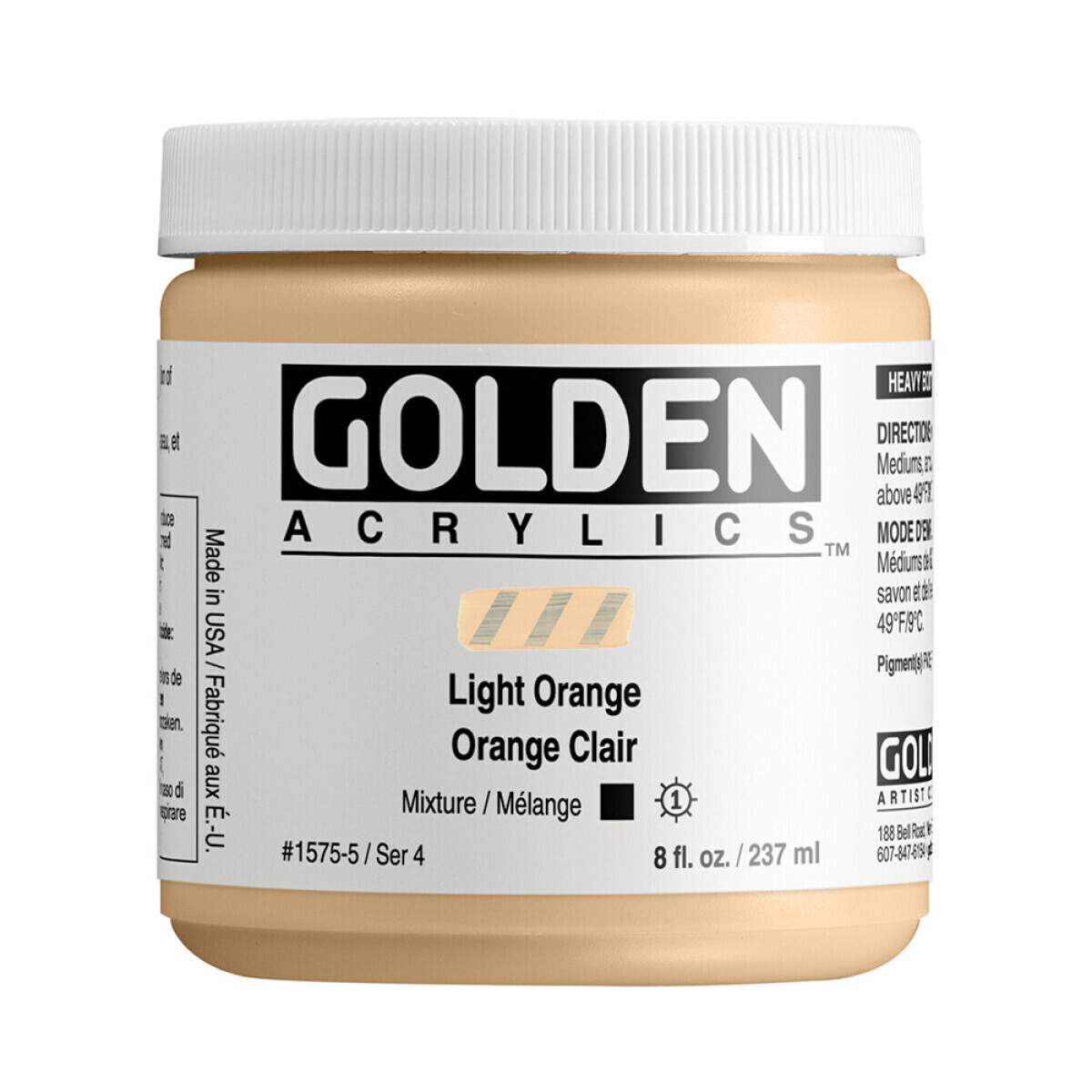 Akrylová barva Golden Heavy Body 237 ml - 1575 Light Orange