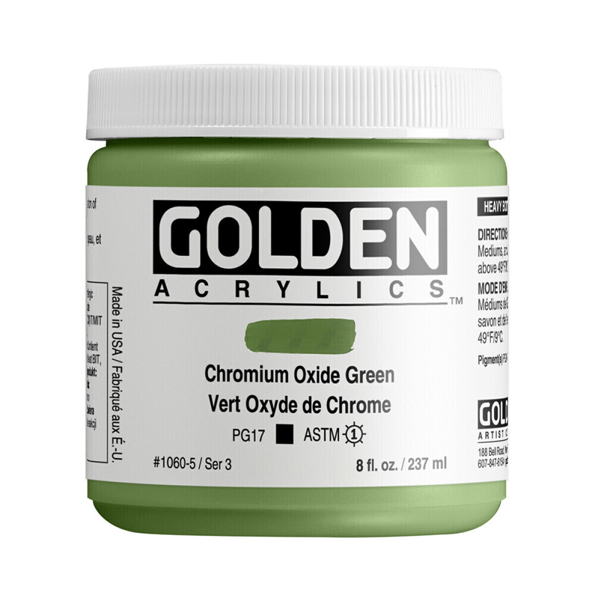 Akrylová barva Golden Heavy Body 237 ml - Chromium Oxide Green 1060