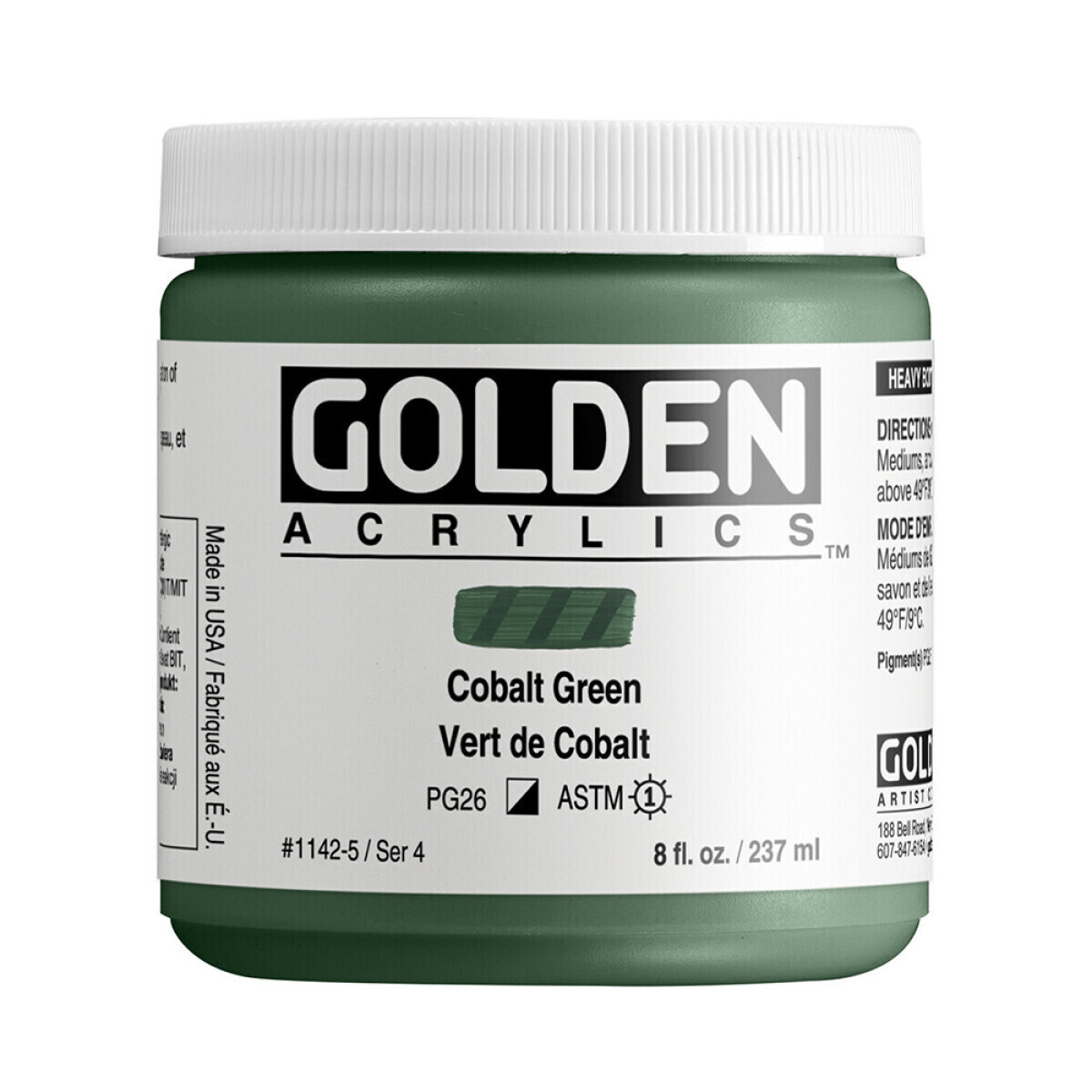 Akrylová barva Golden Heavy Body 237 ml - Cobalt Green 1142
