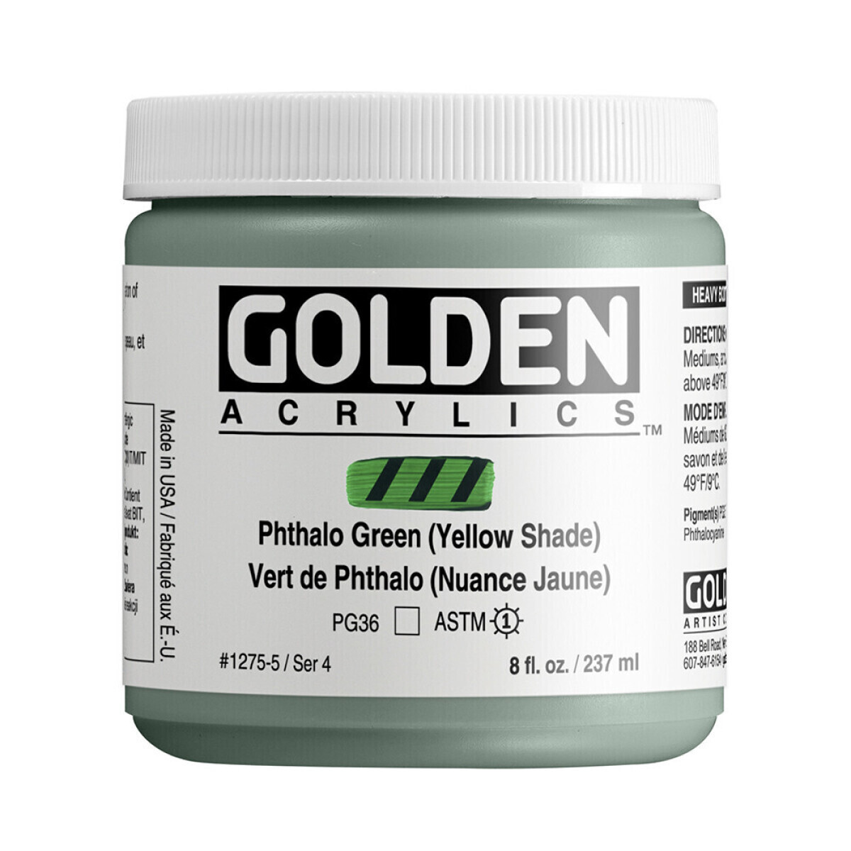 Akrylová barva Golden Heavy Body 237 ml - Phthalo Blue (Yellow Shade) 1275