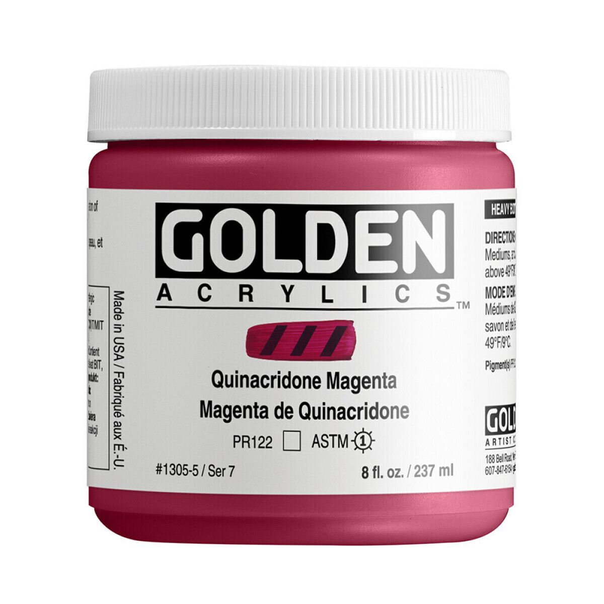 Akrylová barva Golden Heavy Body 237 ml - Quinacridone Magenta 1305