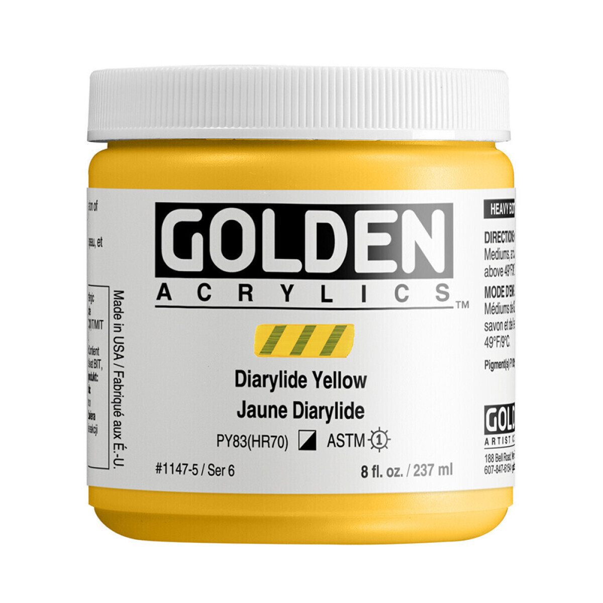 Akrylová barva Golden Heavy Body 237 ml - Diarylide Yellow 1147