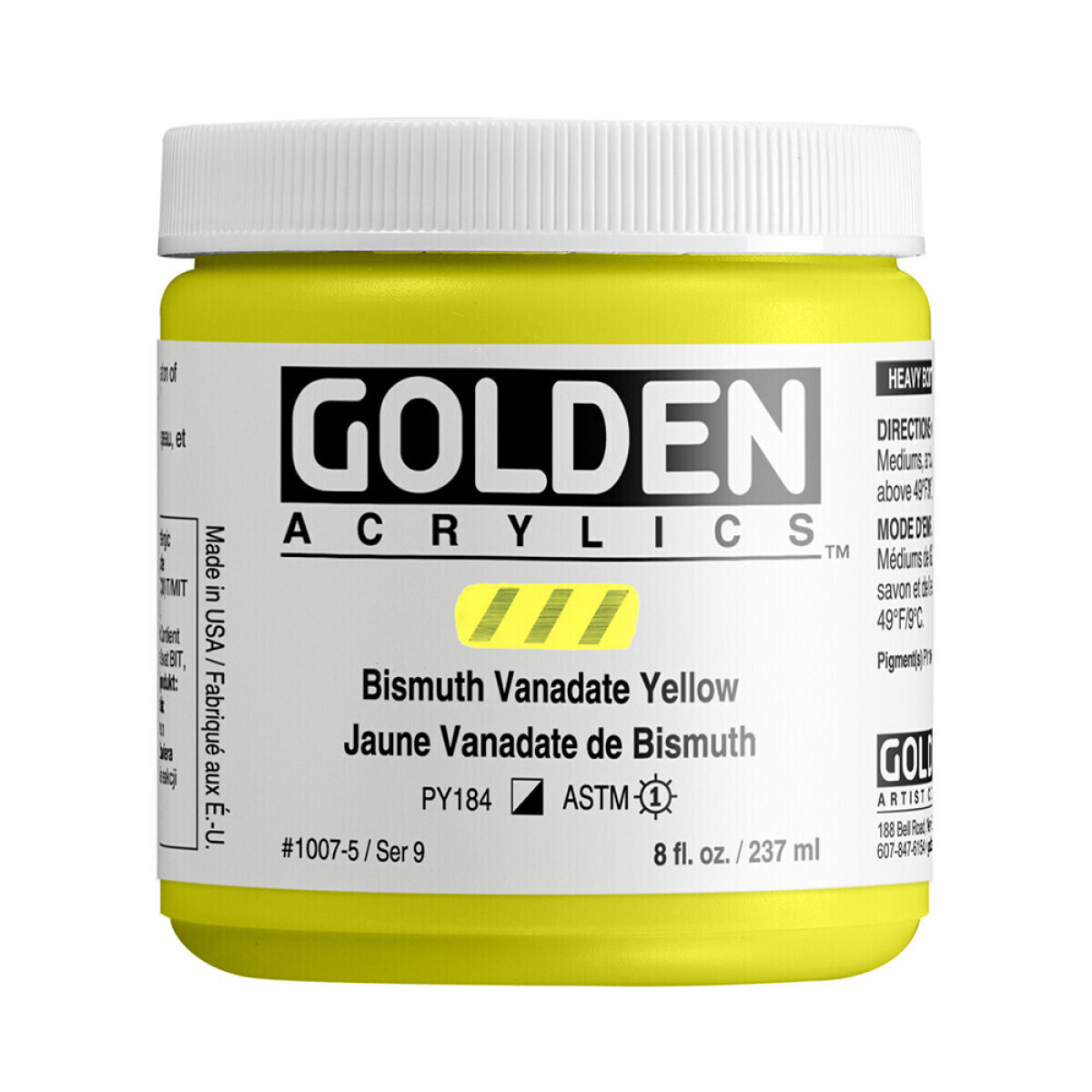 Akrylová barva Golden Heavy Body 237 ml - Bismuth Vanadate Yellow 1007