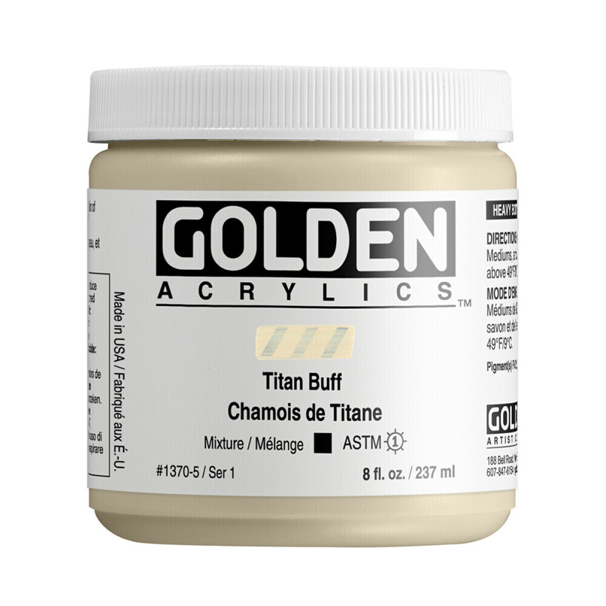 Akrylová barva Golden Heavy Body 237 ml - Titan Buff 1370