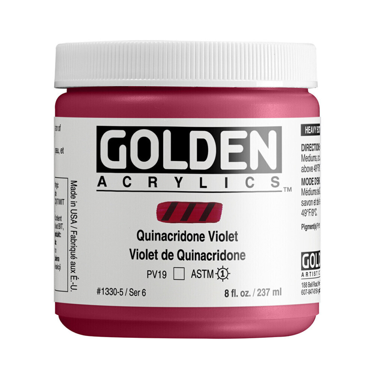 Akrylová barva Golden Heavy Body 237 ml - Quinacridone Violet 1330