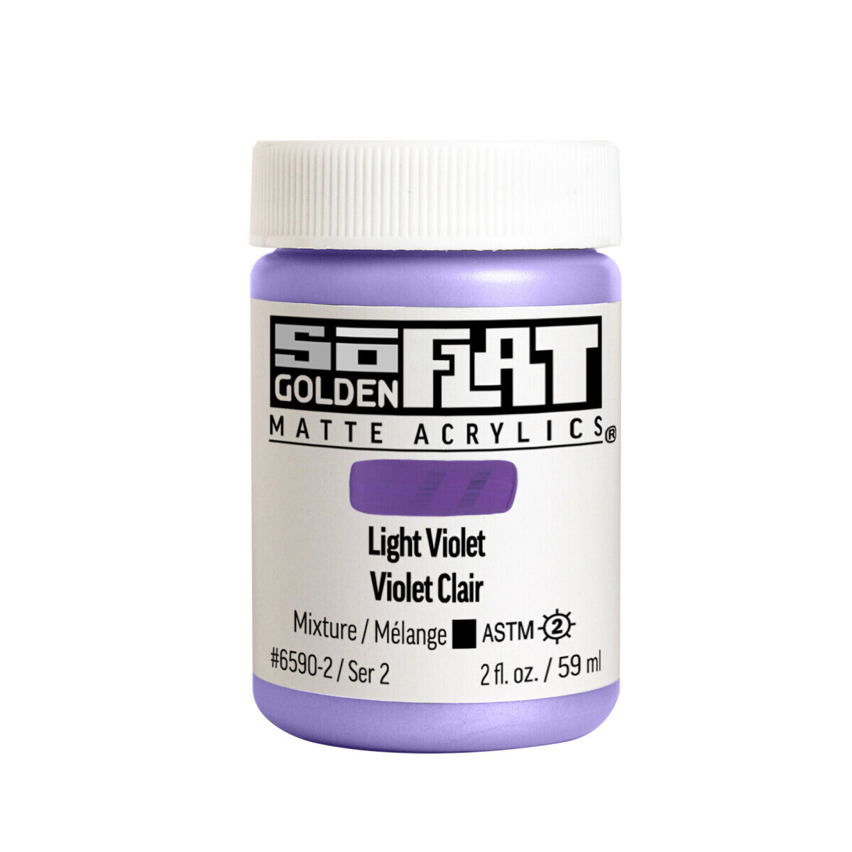 Akrylová barva Golden SoFlat Matte 59 ml - 6590 Light Violet