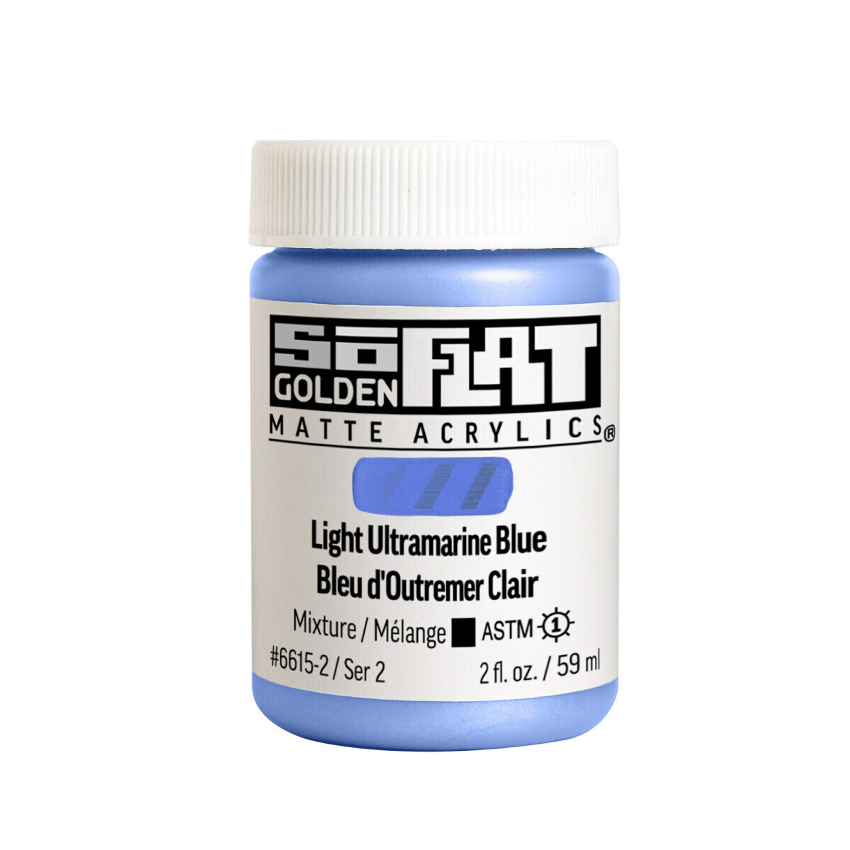 Akrylová barva Golden SoFlat Matte 59 ml - 6615 Light Ultramarine Blue