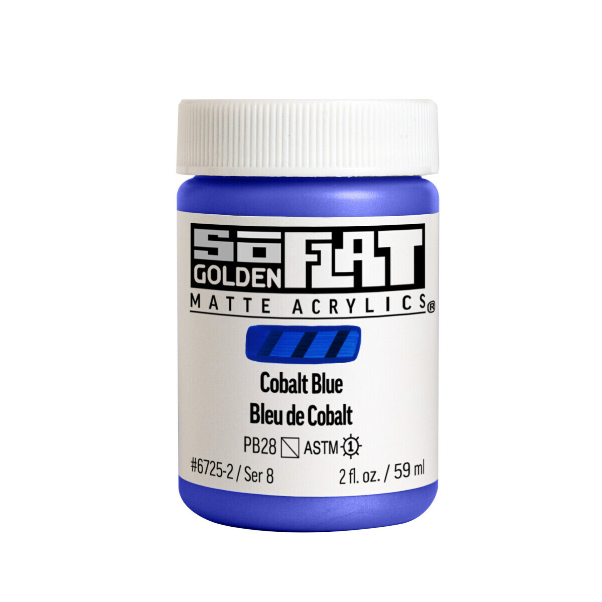 Akrylová barva Golden SoFlat Matte 59 ml - 6725 Cobalt Blue