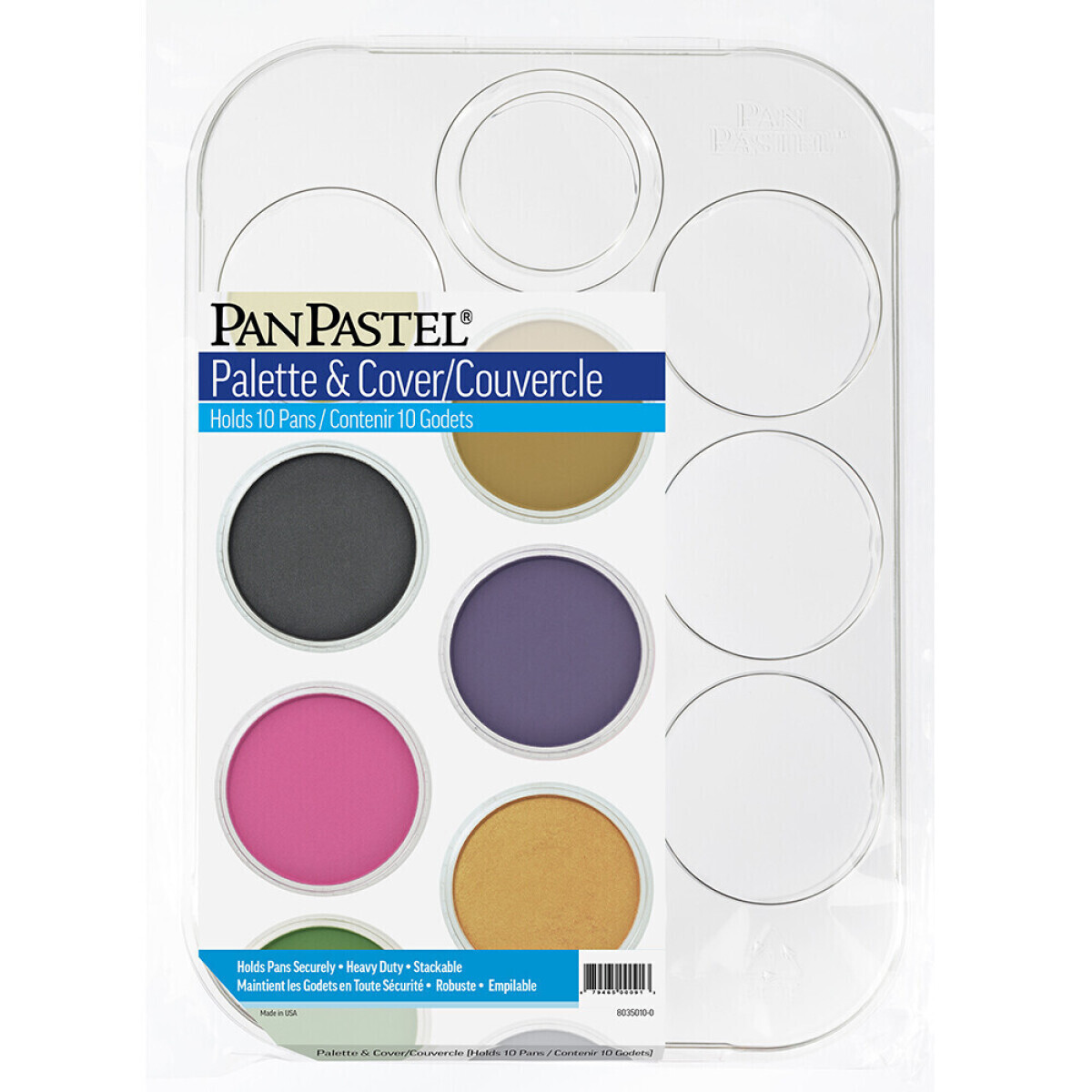 PanPastel Palette & Cover, 10 pozic - plastová paleta s víčkem pro 10 odstínů