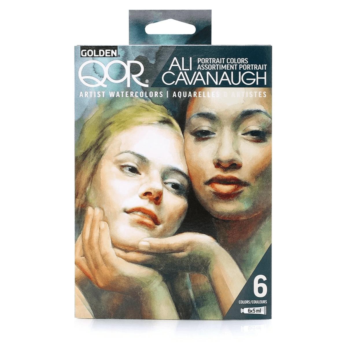 Golden QoR Ali Cavanaugh Portrait Colors Set - portrétní sada akvarelových barev QoR, 6 x 5 ml