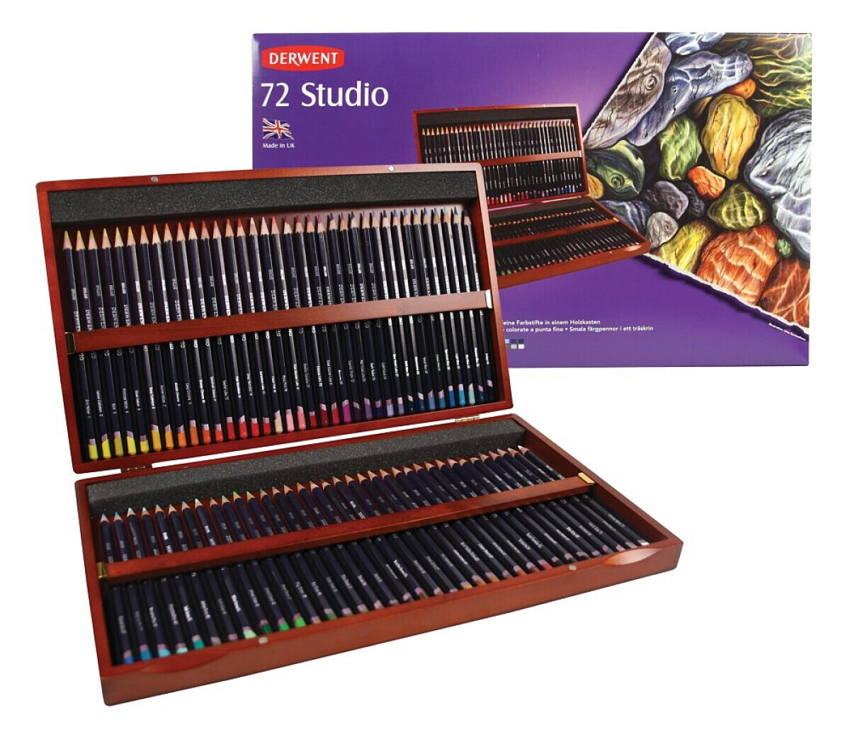 Sada 72ks pastelek Derwent Studio dřevěný box