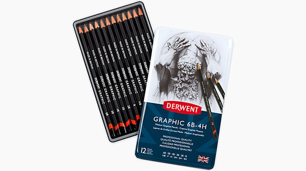 Sada grafitových tužek - 12 MEDIUM Derwent