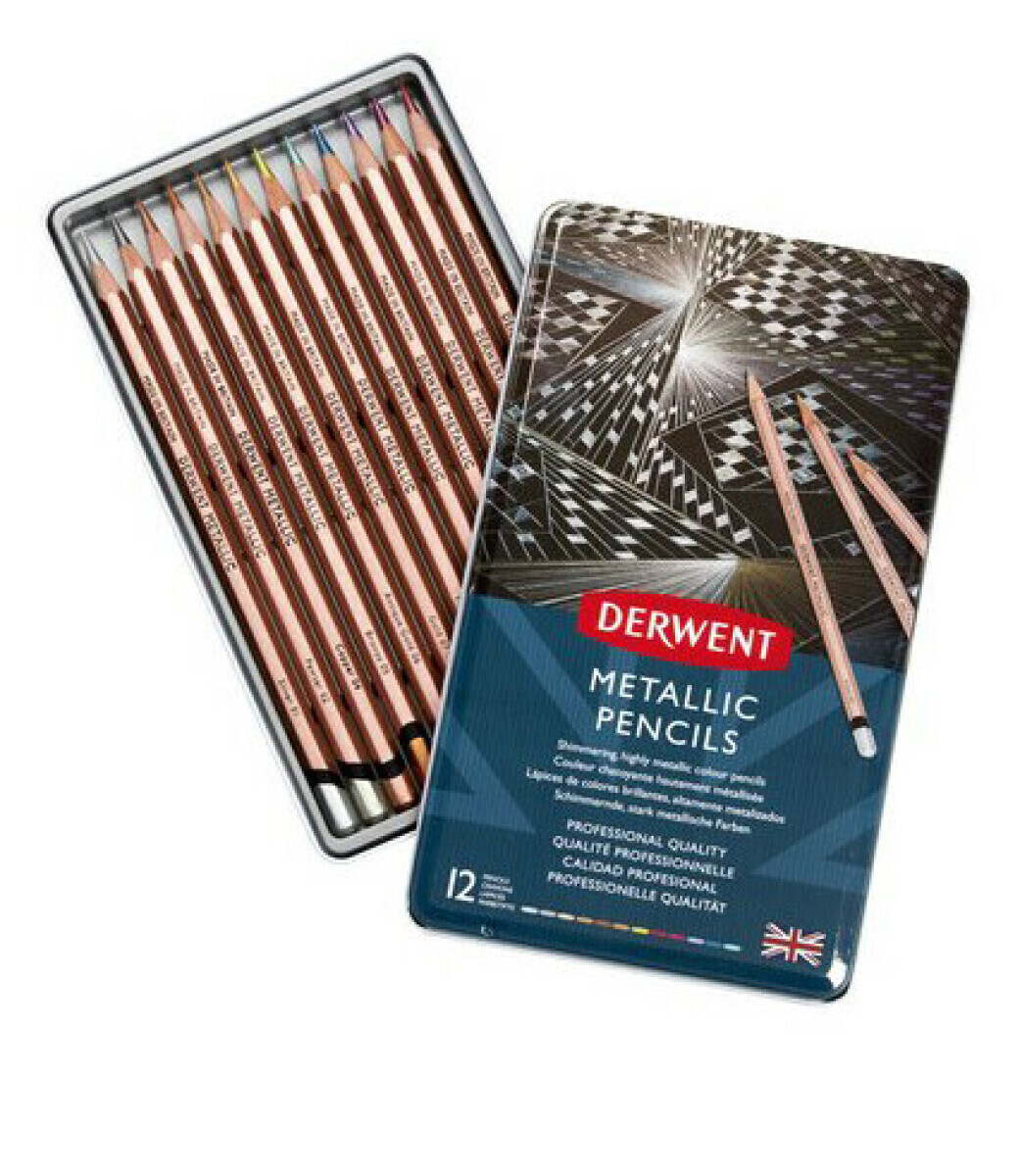 Sada metalických pastelek Metallic - 12ks