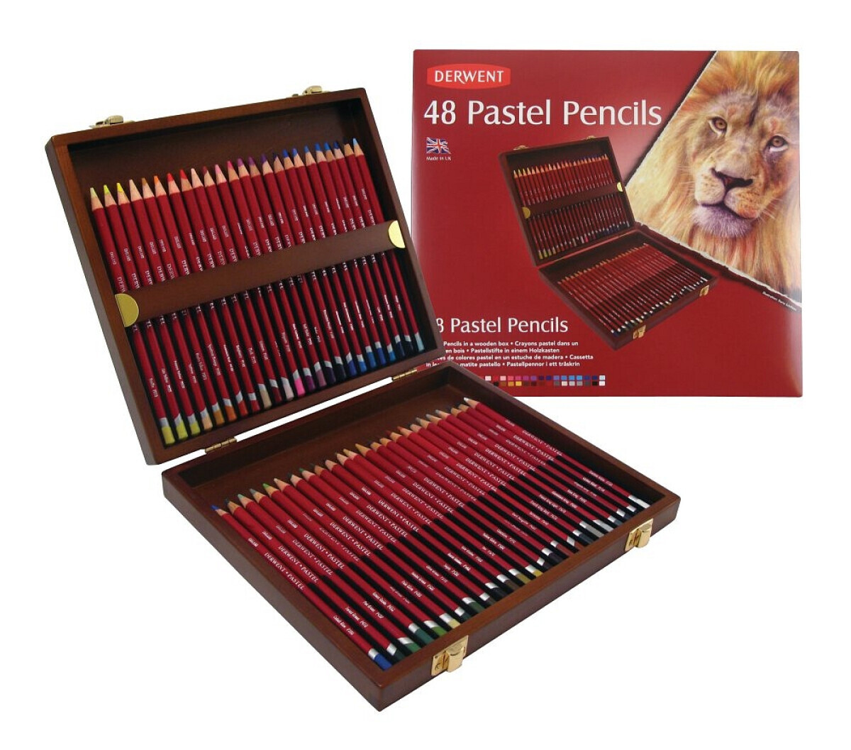 Set pastelek Pastel Pencil v dřevěném kufru - 48ks