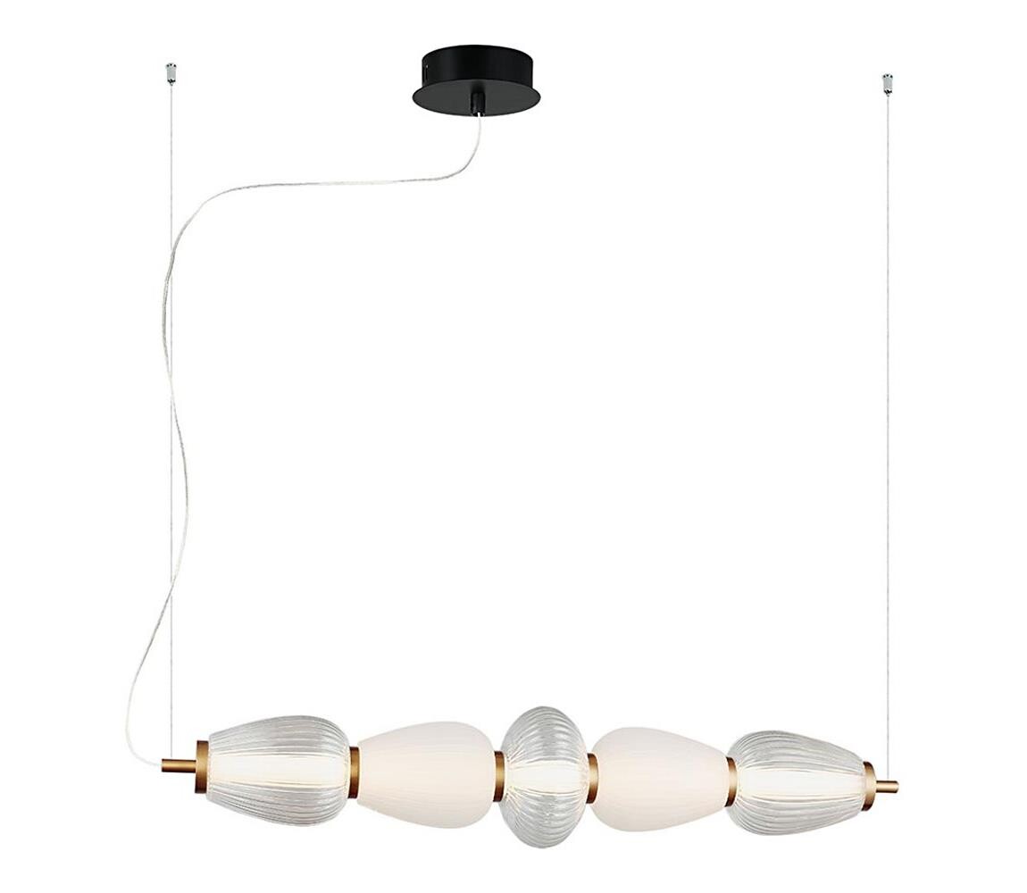 Viokef Lighting LED Lustr na lanku SHINY LED/23W/230V bílá/zlatá 4304000