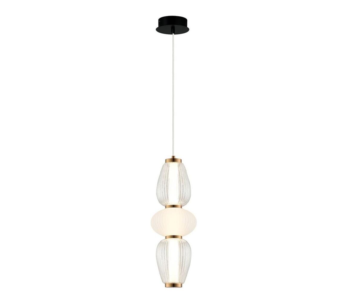 Viokef Lighting LED Lustr na lanku SHINY LED/17W/230V bílá/zlatá 4303900