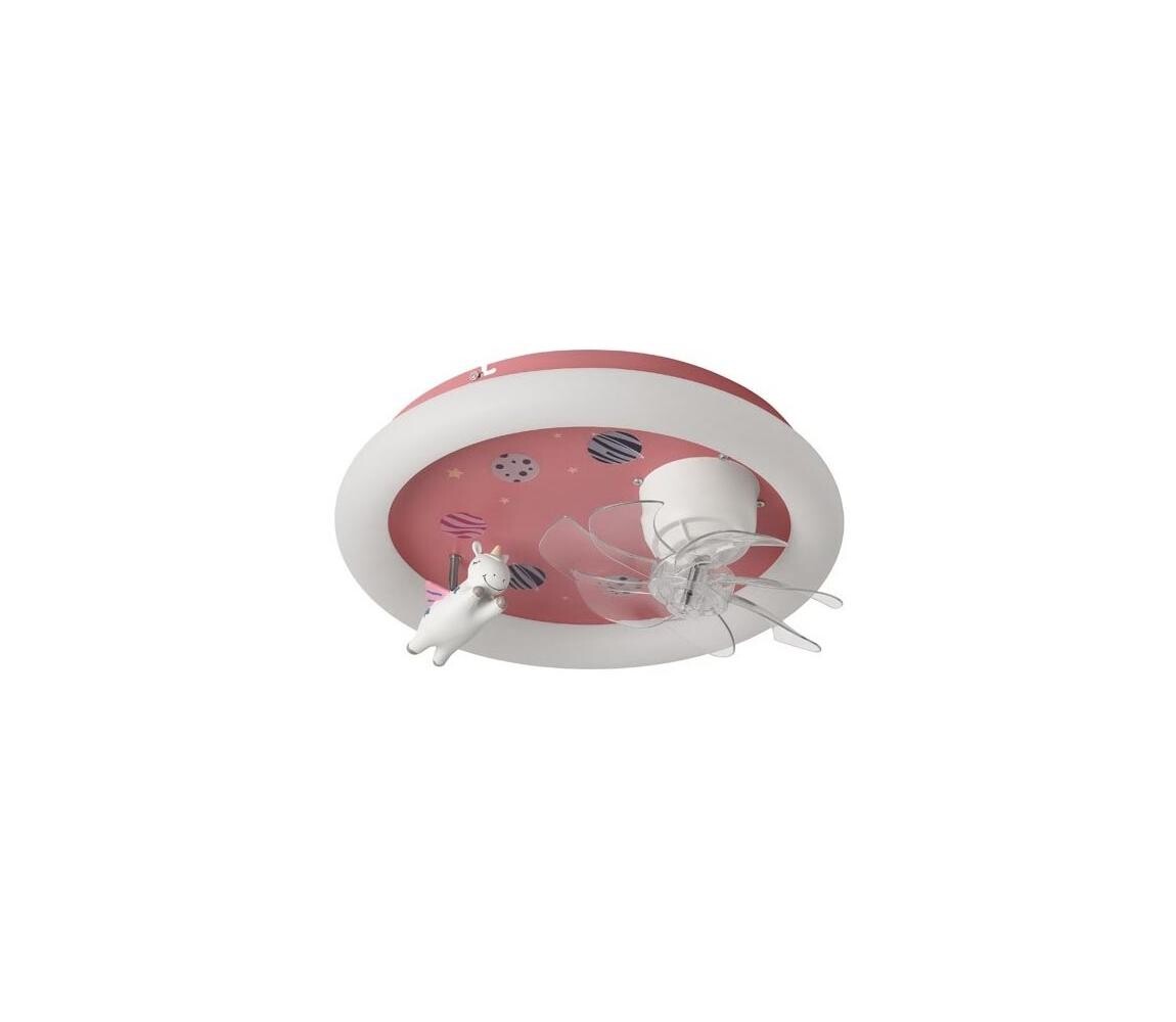 Eurolamp LED Dětské stm str svítidlo s látorem LED/48W/230V 3000/4000/6000K růžová 300-25059