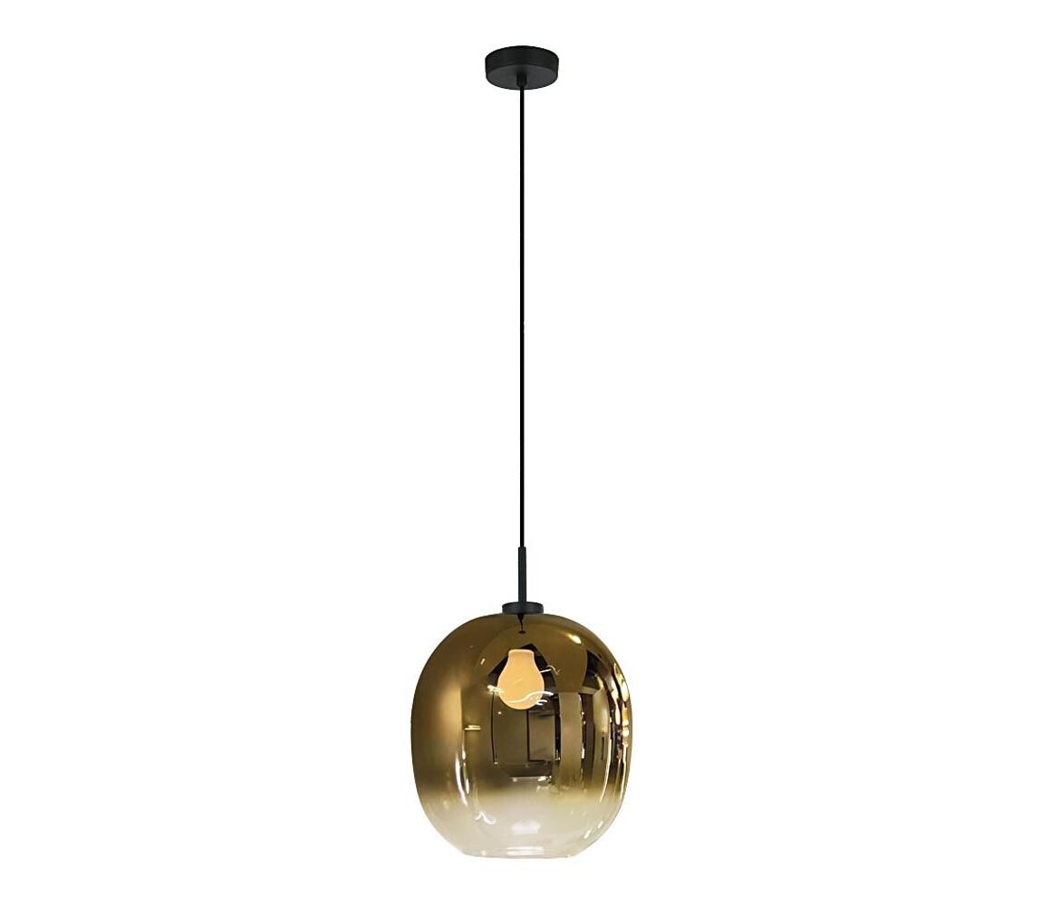 Viokef Lighting Lustr na lanku MIRROR 1xE27/14W/230V kouřová zlatá 4345501