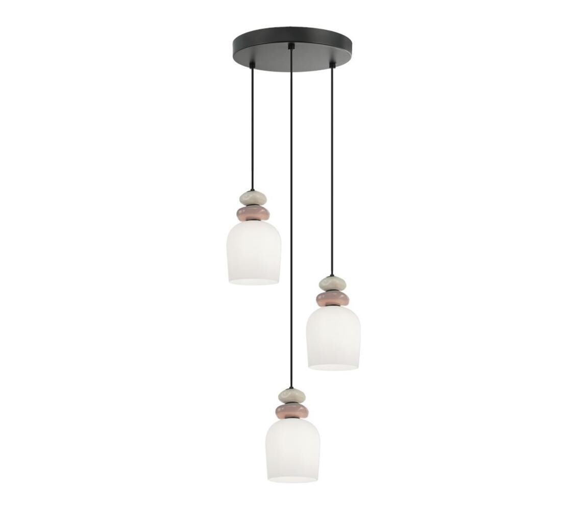 Viokef Lighting Lustr na lanku HILDA 3xE14/40W/230V černá/hnědá 4346800