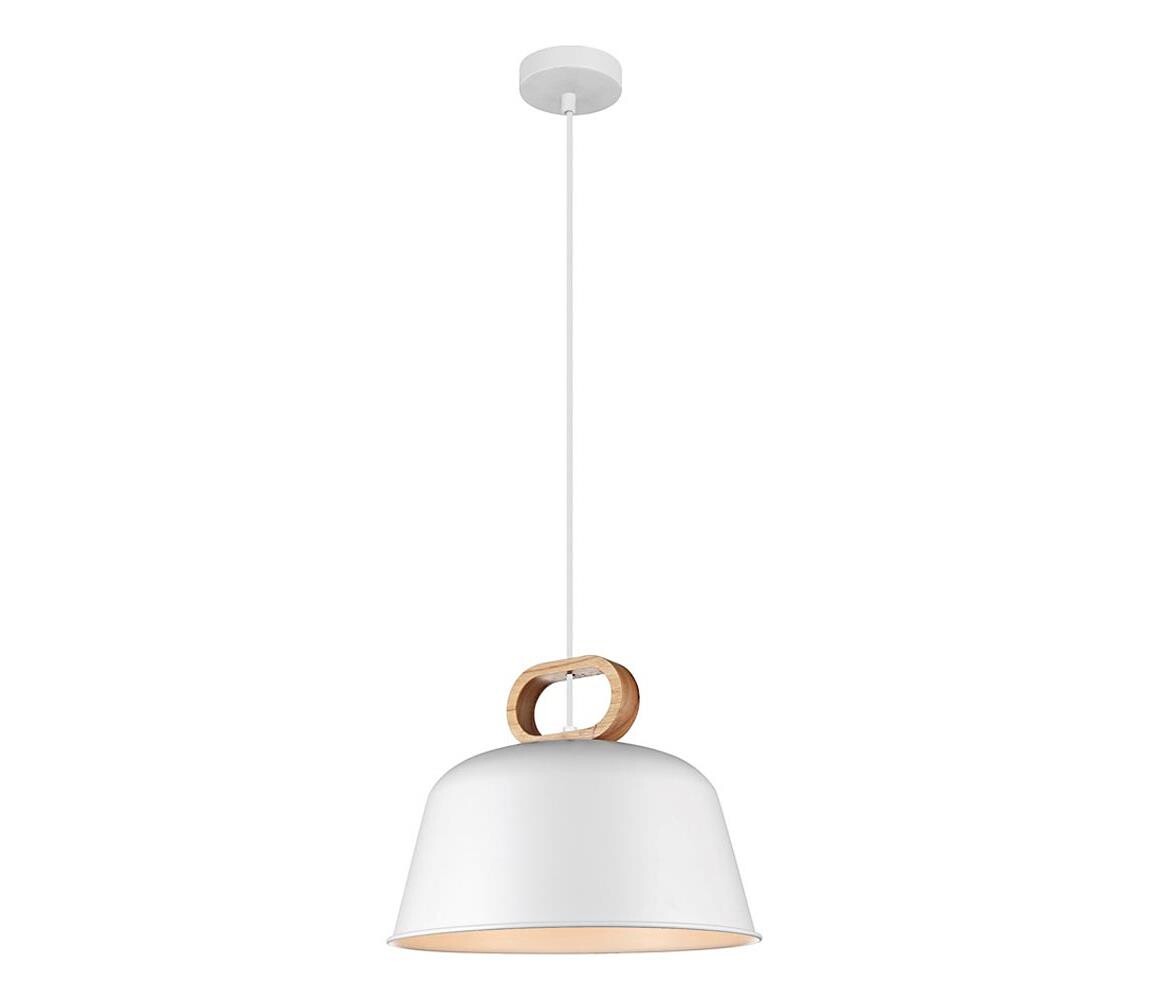 Viokef Lighting Lustr na lanku CLIP 1xE27/40W/230V bílá/hnědá 4266800