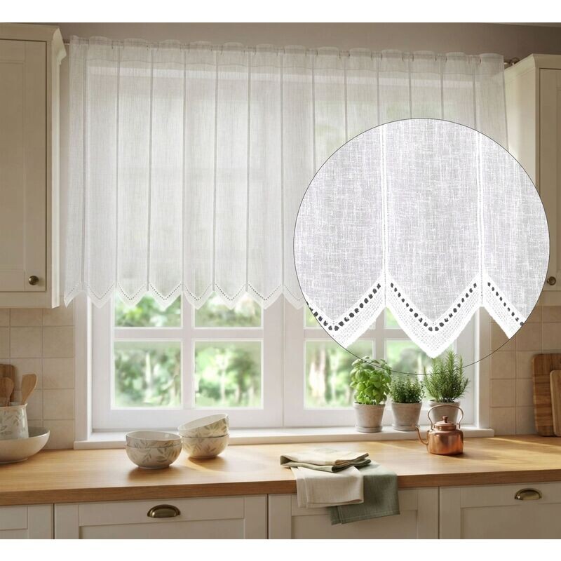 Záclona batist, Česká elegance vitrážka metráž 30 cm