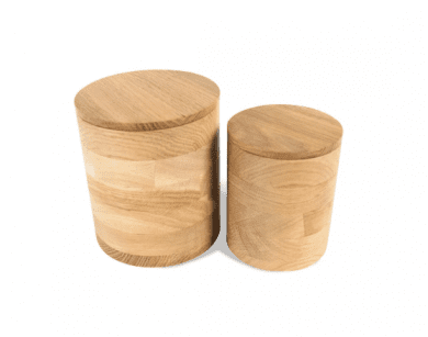 Dřevěná kulatá dóza s těsněním Průměr 13,5 cm / Výška 16 cm