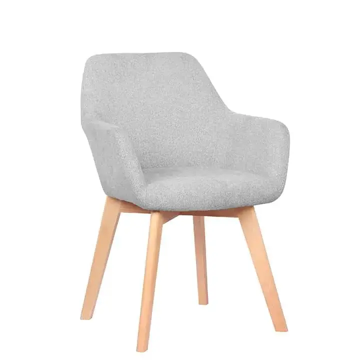 Tempo Kondela Designové křeslo CLORIN - světle šedá/ buk
