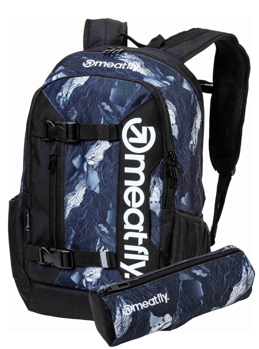 Batoh meatfly basejumper + penál zdarma modrobílá 22 l