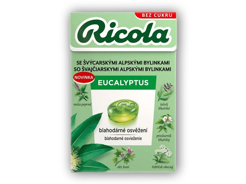 Ricola Ricola Eucalyptus bez cukru 40g