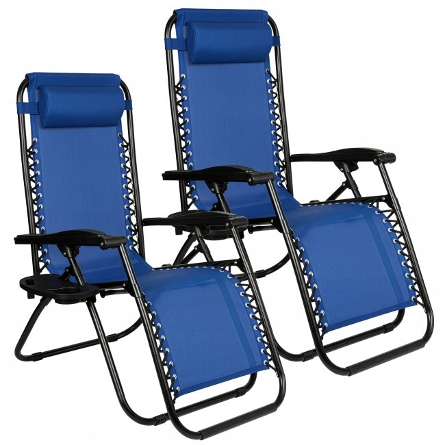 Set zahradních lehátek ORION Zero Gravity modrý