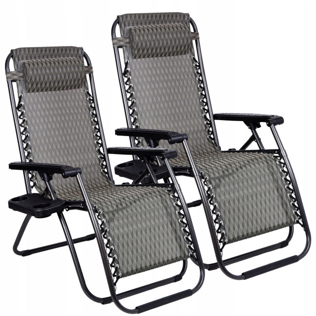 Set zahradních lehátek ORION Zero Gravity hnědý