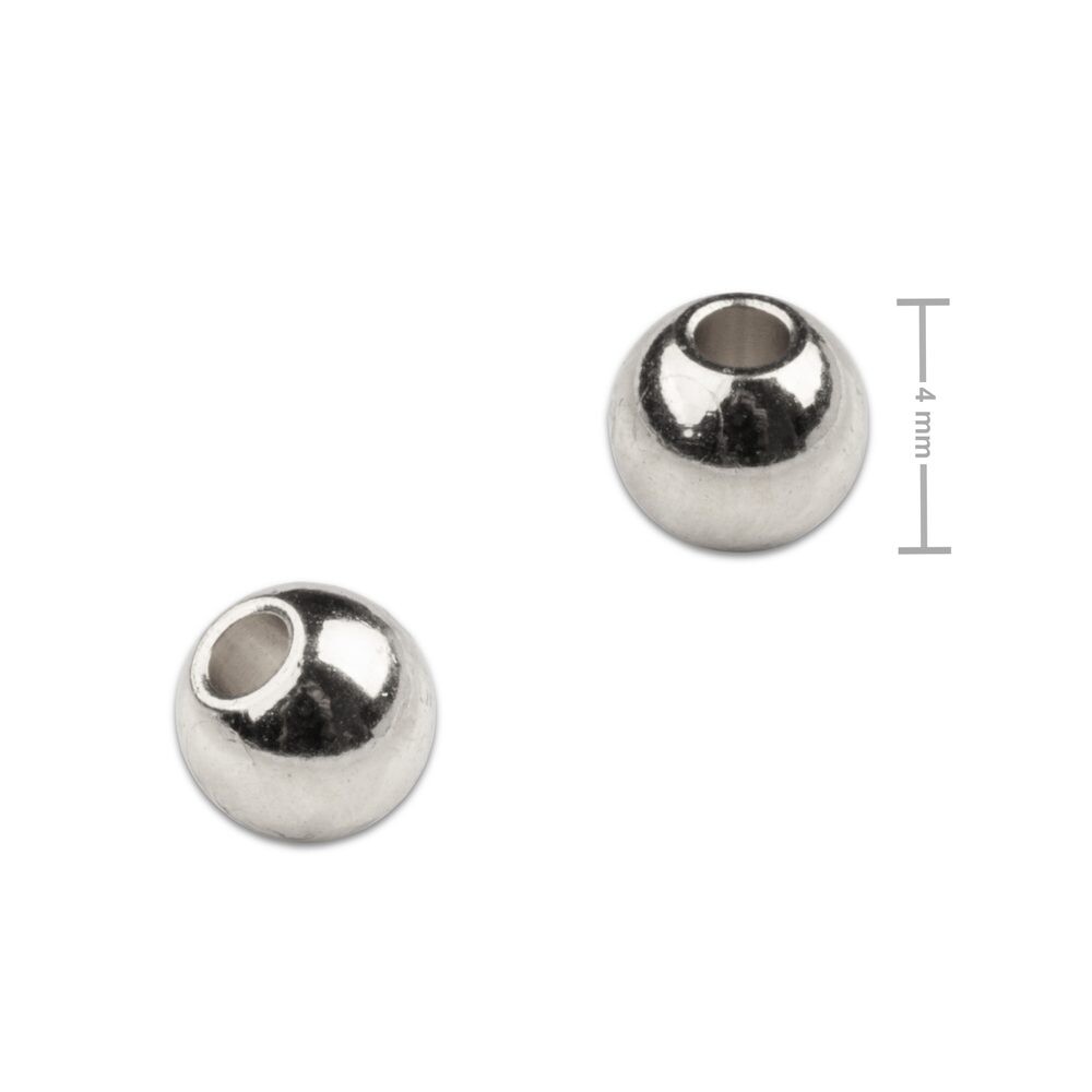 Korálek z chirurgické oceli 4 mm - 10 ks