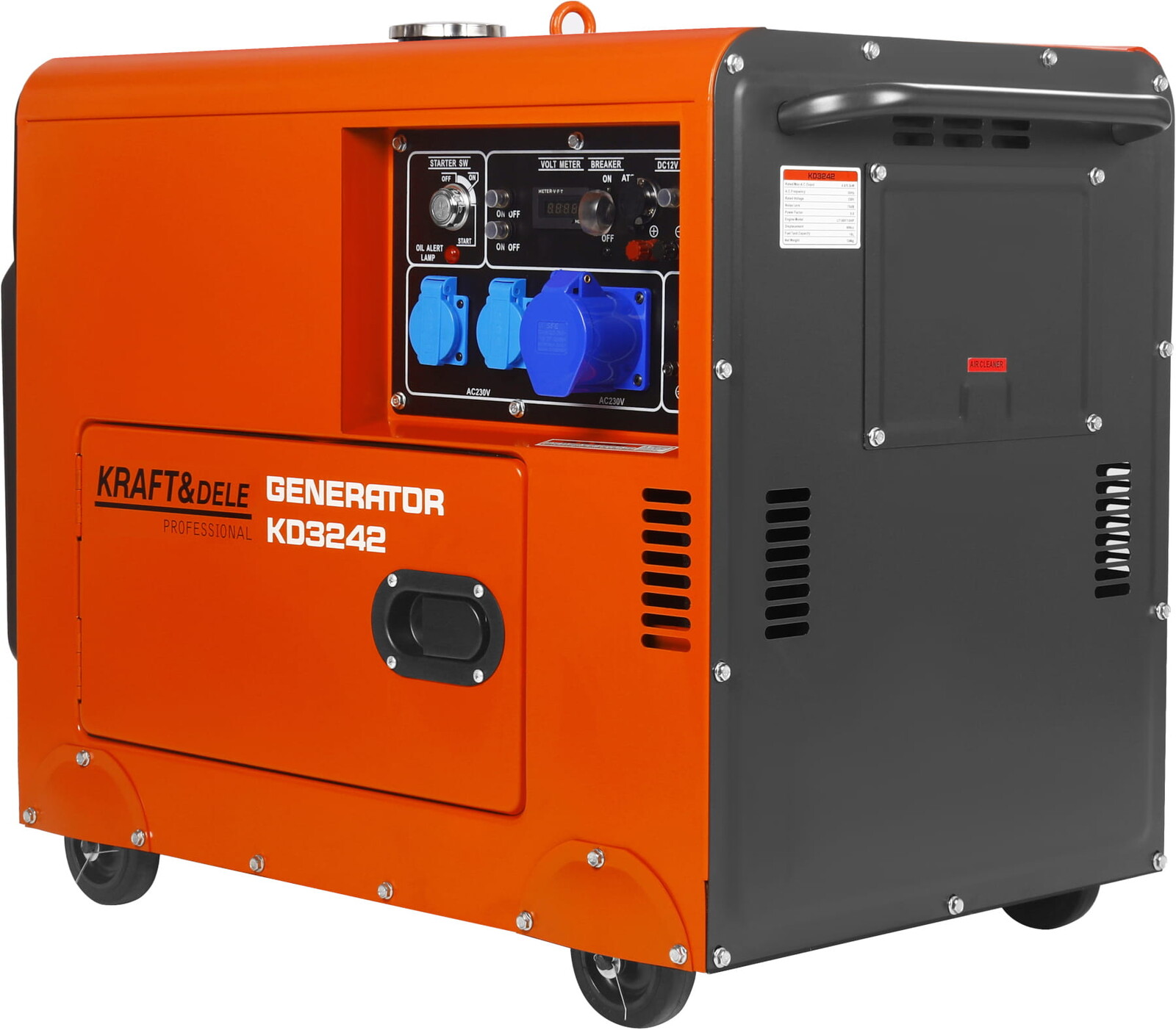 KRAFT&DELE Generátor 7 kW, 230 V + ATS KD3242_2K