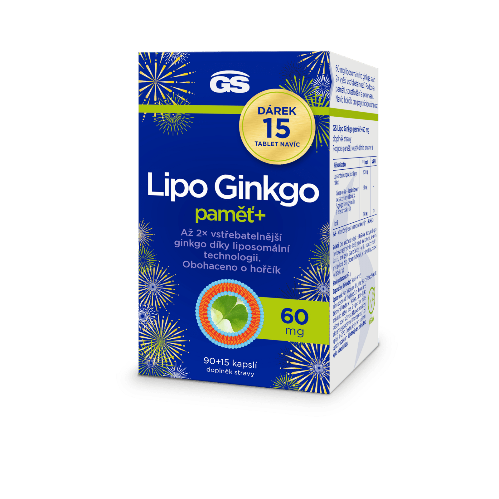 GS Lipo Ginkgo paměť+ 105 kapslí