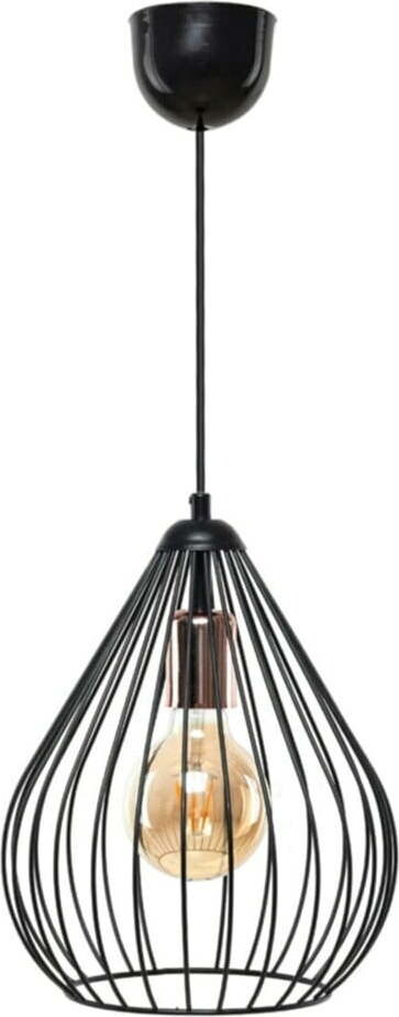 Černé závěsné svítidlo s kovovým stínidlem ø 24 cm Fasah – Opviq lights
