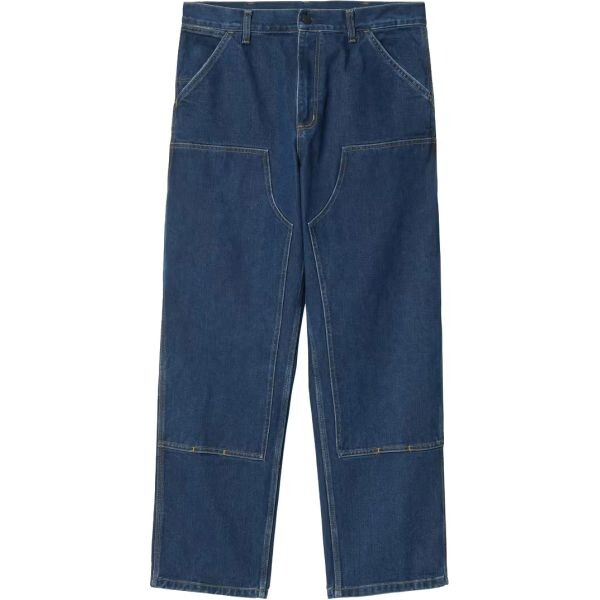 Kalhoty Carhartt Wip Double Knee Work De - Modrá - 30/32