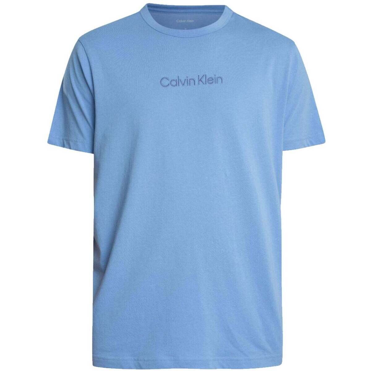 Calvin Klein Jeans  Cotton Crew T-Shirt Glacier  Modrá