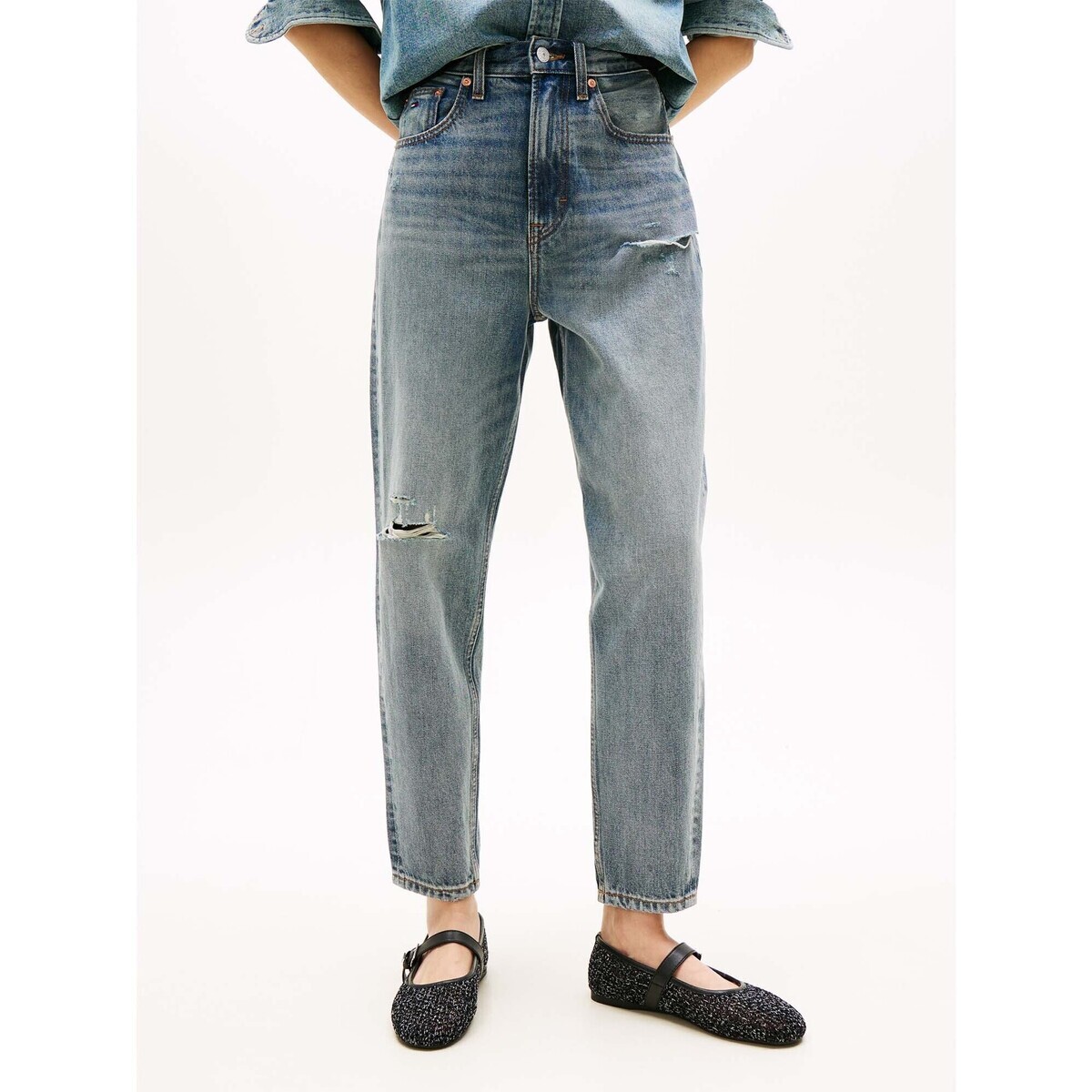 Tommy Jeans  Mom Jean Uh Tpr Bj80  Modrá